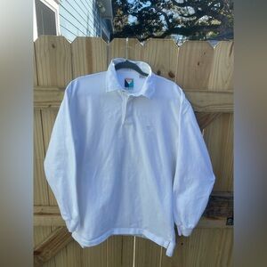 Vintage Ensign Sport Flag Pullover Men’s L White 100% Cotton nautical cool
24